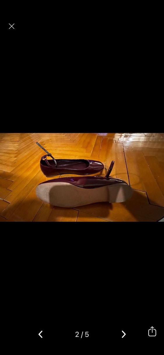 Bordo Tokalı Kadın Ayakkabı - Görsel 3