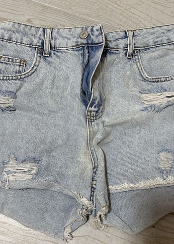 Kadın Mavi Denim Mini Şort