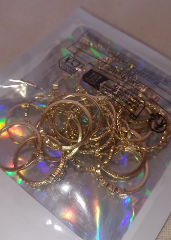 Beden 28 Parça Altın Gold Taşlı Bohem Kadın Yüzük Seti
