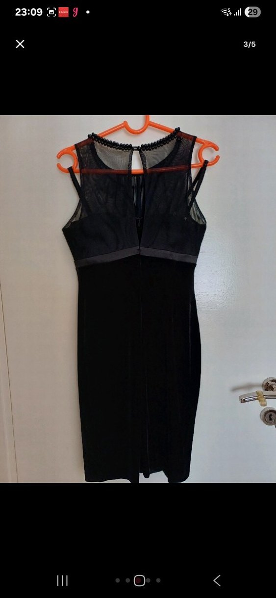 Siyah Kolsuz  Gotik Elbise - Görsel 4