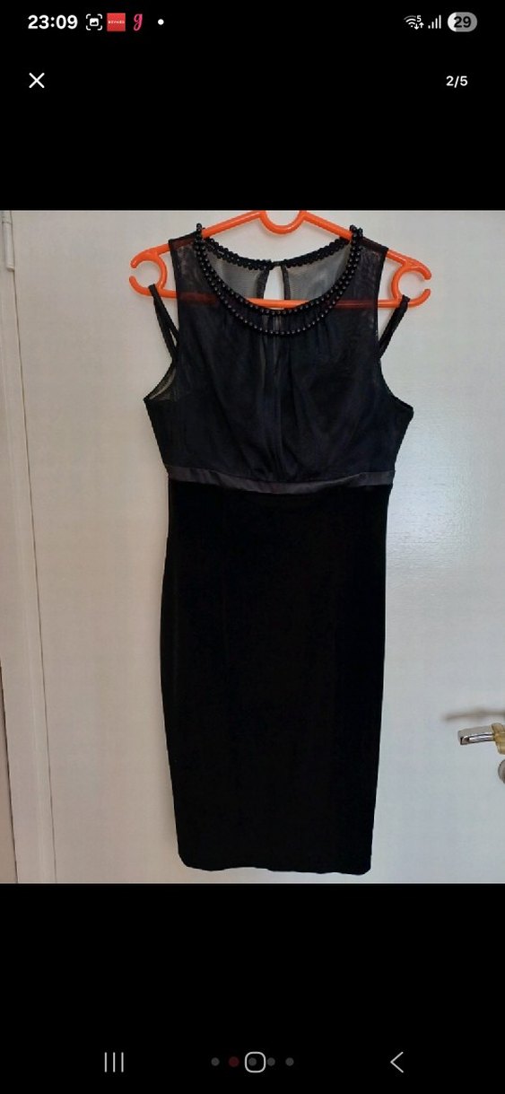 Siyah Kolsuz  Gotik Elbise - Görsel 2