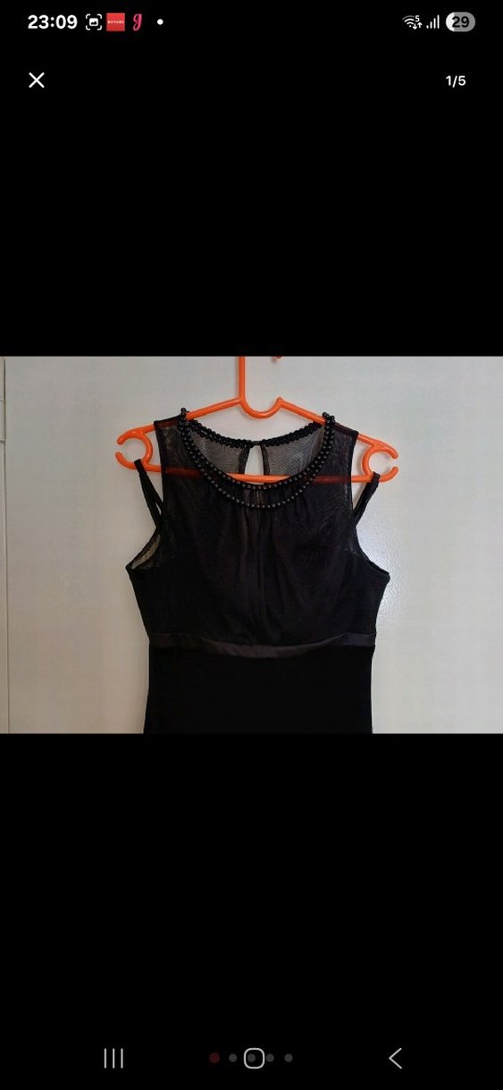 Siyah Kolsuz  Gotik Elbise - Görsel 5