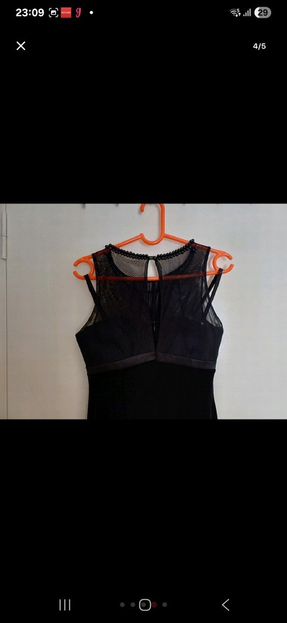 Siyah Kolsuz  Gotik Elbise - Görsel 3