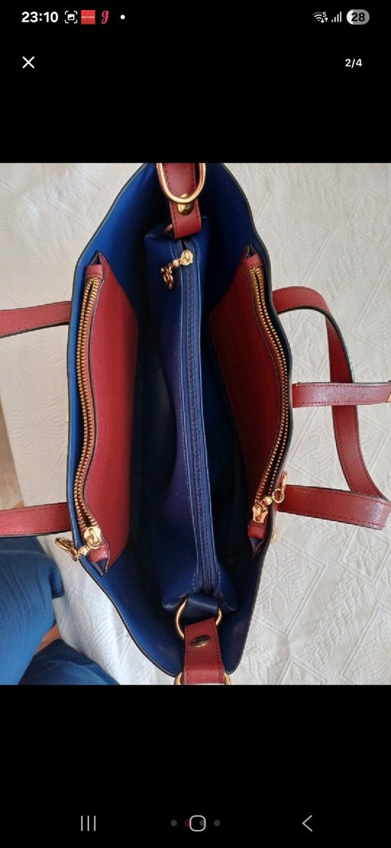 Tokalı Bordo Deri Kadın Çanta - Görsel 2