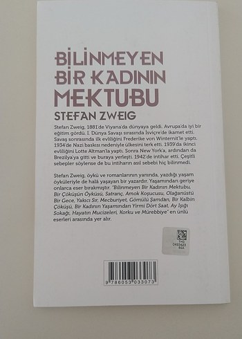  Bilinmeyen Bir Kadının Mektubu-Stefan Zweig