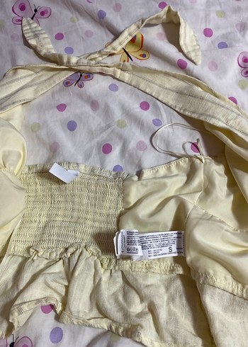 s Beden Stradivarius Düğmeli Keten Halter Yaka Mini Yelek