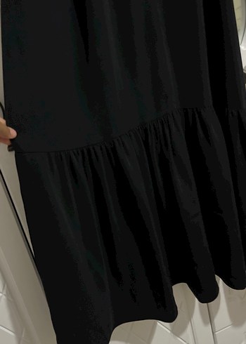 l Beden siyah Renk Siyah Nakışlı Uzun Gotik Elbise