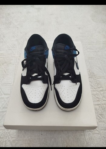 Nike Erkek Beyaz,Siyah, mavi Bağcıklı Spor Ayakkabı