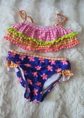 Renkli Bohem Kız Çocuk Bikini Takımı