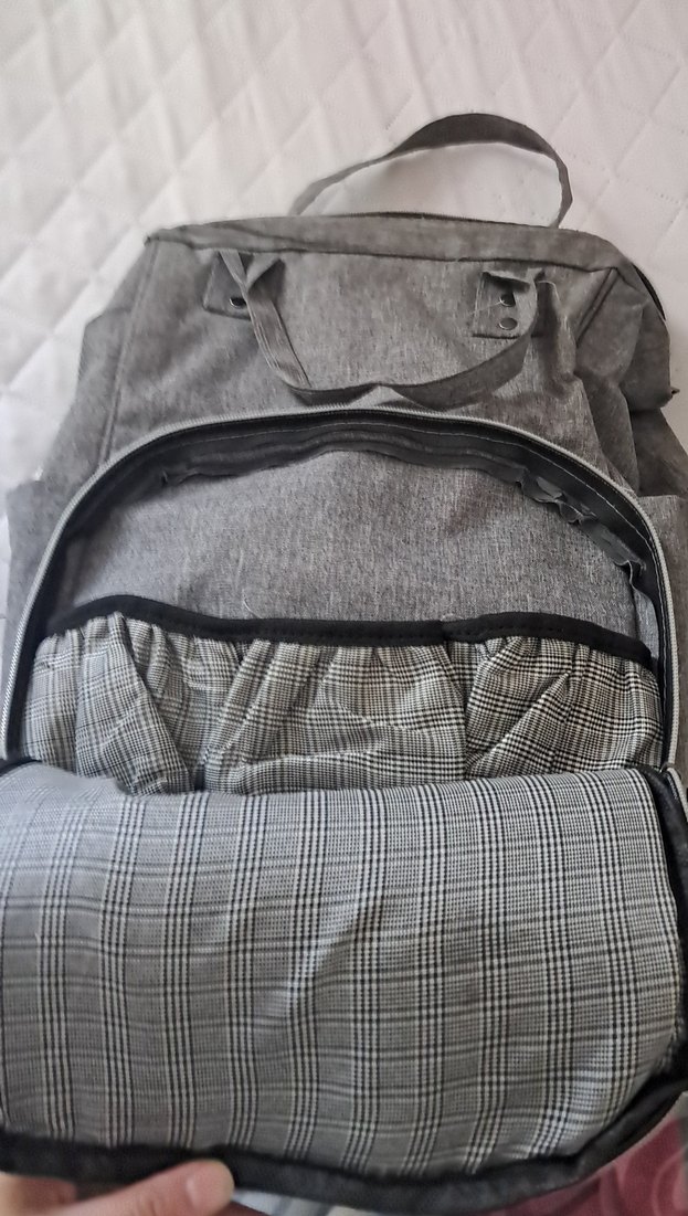 Gri Bebek Çantası, Desensiz - Görsel 4