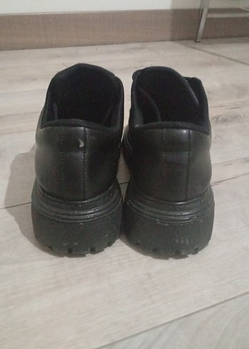 Erkek Siyah Grunge Punk Klasik Ayakkabı - Görsel 3