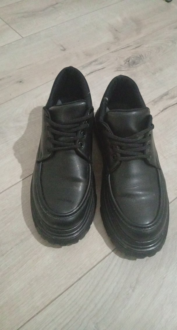 Erkek Siyah Grunge Punk Klasik Ayakkabı - Görsel 2