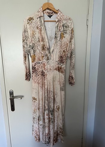 Massimo Dutti Uzun Kollu Uzun Elbise