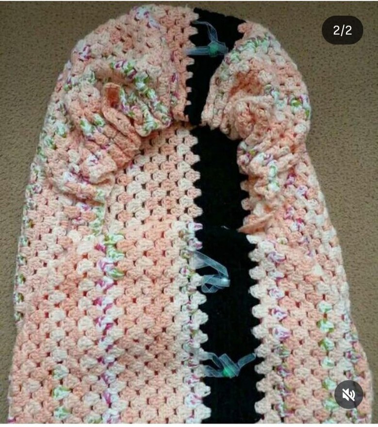 Çok Renkli Çocuk ana kucağı Örgü Battaniye el örgüsü dür - Görsel 2