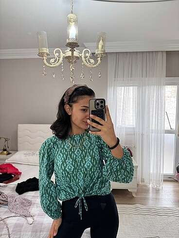 xs Beden haki Renk Zara desenli gömlek