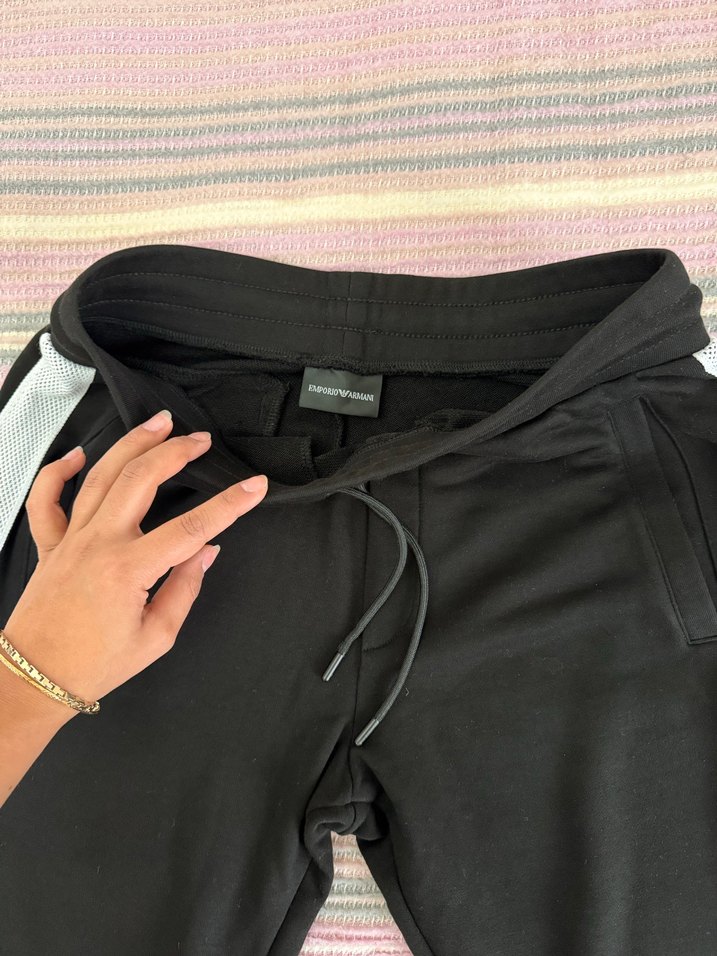 Siyah Kemerli Erkek Spor Eşofman Altı - Görsel 2