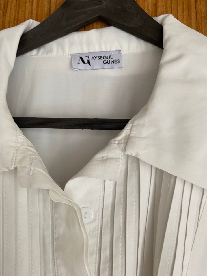 Ayşegül güneş marka kadın beyaz gömlek - Görsel 3