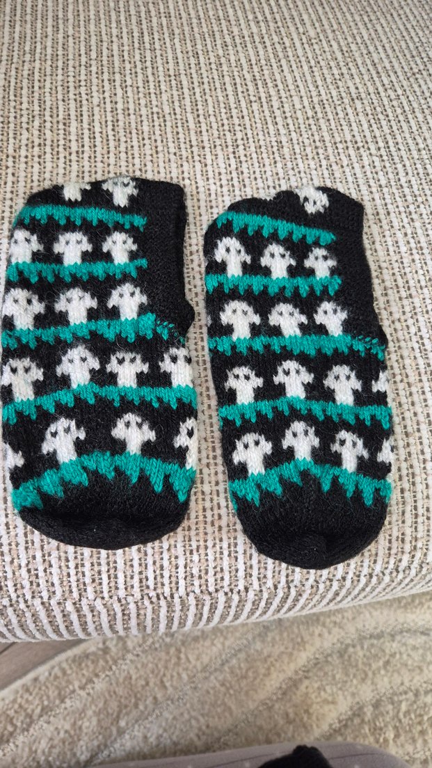 Nakışlı Çok Renkli Erkek Çorapları el örgüsü patik - Görsel 2