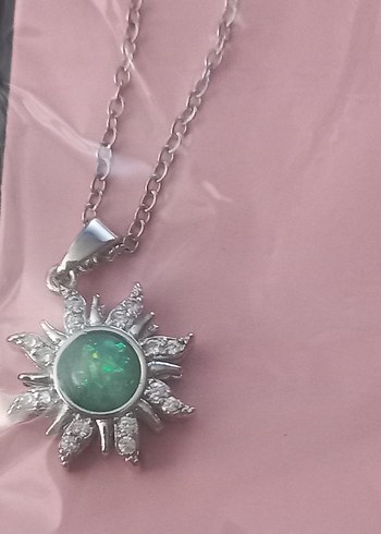 Beden mavi Renk Mavi Çiçekli Boncuklu Vintage Kolye