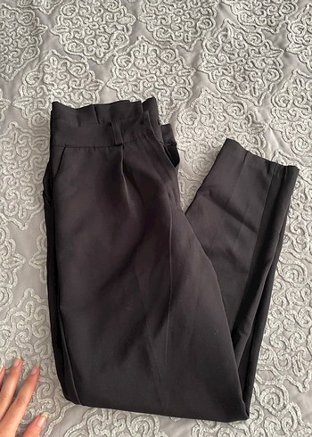 Diğer Kadın Siyah Pilili Ofis Kumaş Pantolon