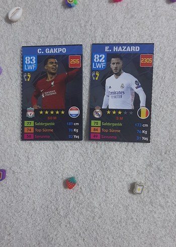 C. Gakpo ve E. Hazard Futbol Kartları