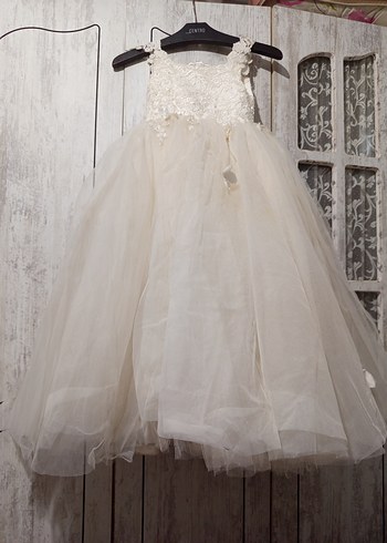 Vintage Prenses Gelinlik Uzun Beyaz - Görsel 2