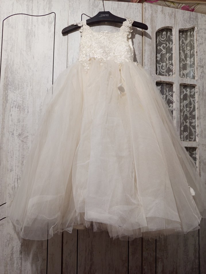 Vintage Prenses Gelinlik Uzun Beyaz - Görsel 2