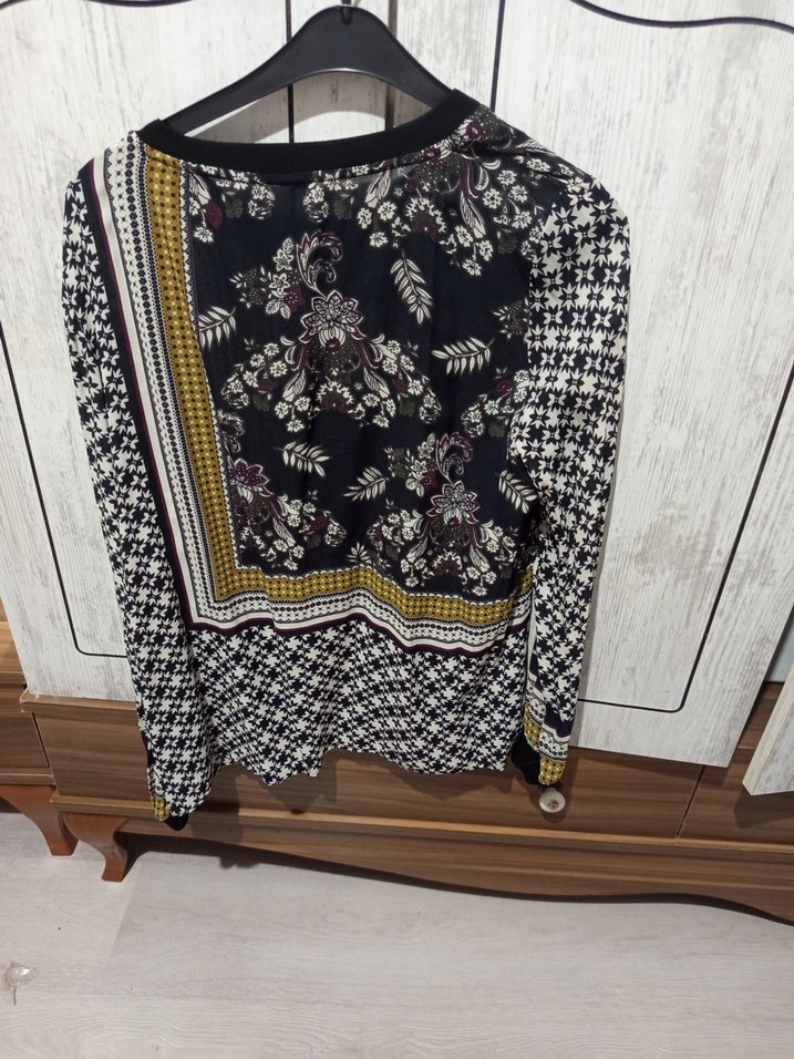 Bohem Desenli Uzun Kollu Kadın Bluz - Görsel 2