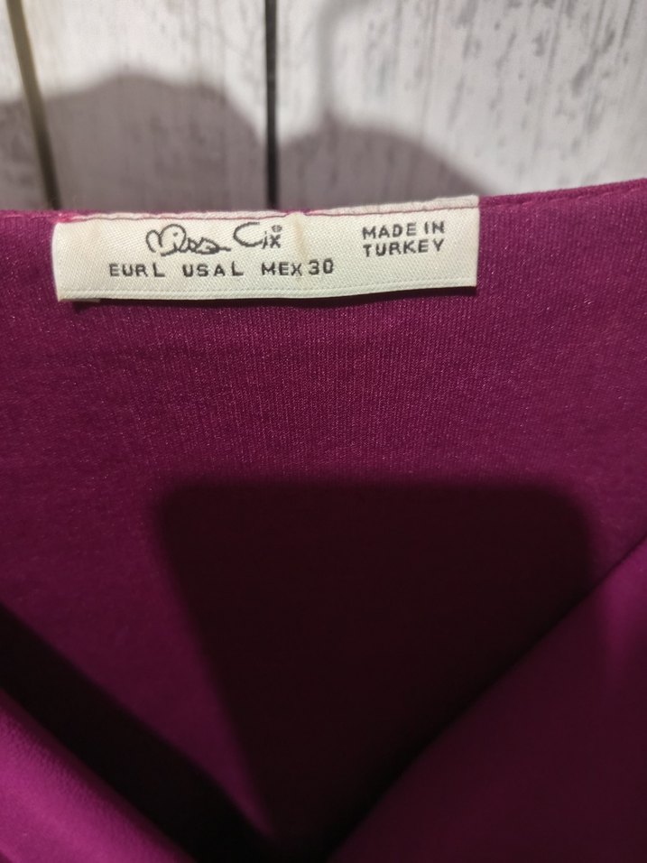 Mor Uzun Kollu V Yaka Salaş Elbise - Görsel 3