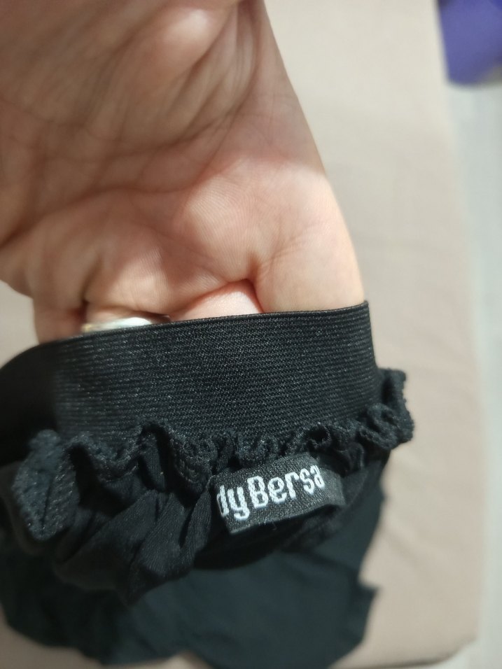 Siyah, Salaş, Uzun Keten Etek - Görsel 2