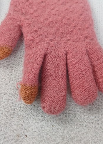 Kız Çocuk Renkli Örgü Eldiven - Görsel 4