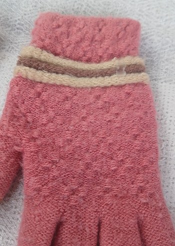 Kız Çocuk Renkli Örgü Eldiven - Görsel 3