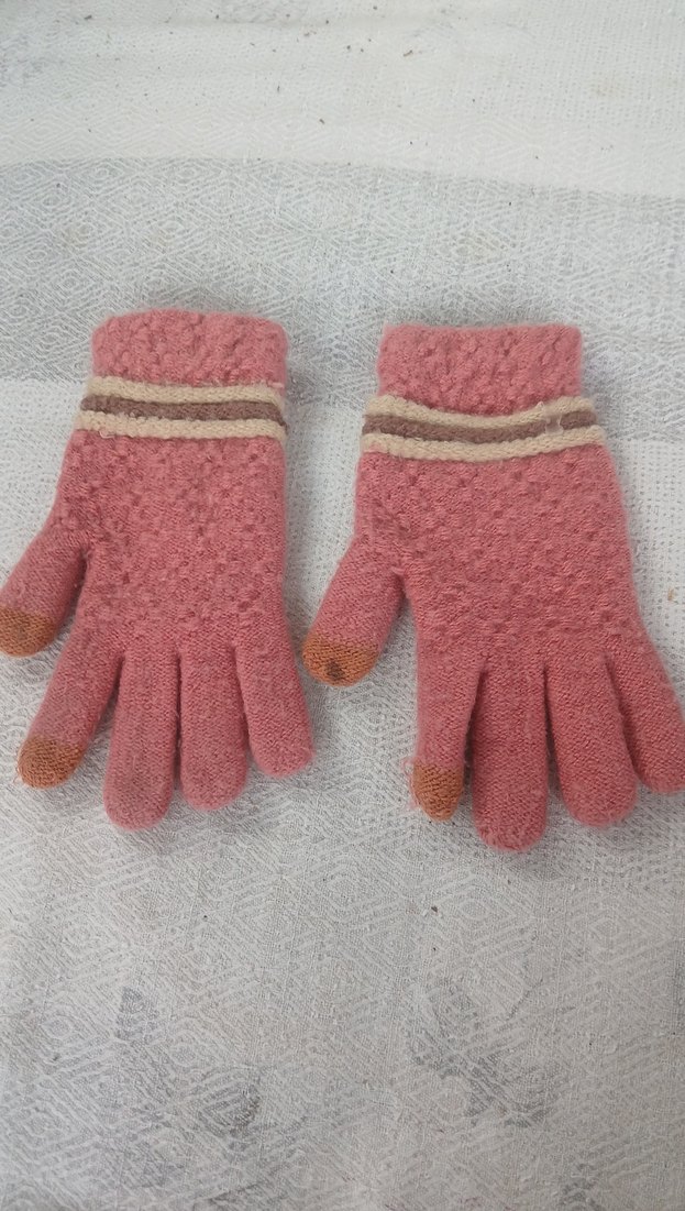 Kız Çocuk Renkli Örgü Eldiven - Görsel 2