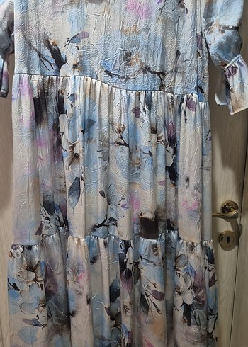 Uzun Kol Çok Renkli Bohem Kadın Elbise - Görsel 2