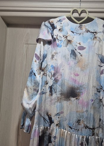 Uzun Kol Çok Renkli Bohem Kadın Elbise - Görsel 3