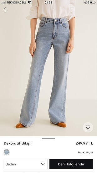 Wide leg pantolon