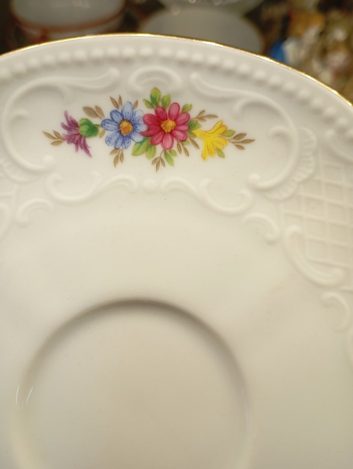 Antika Porselen Çay Tabağı - Görsel 4