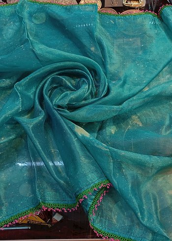 İğne Oyalı 1950lerden İpek Fular - Görsel 10