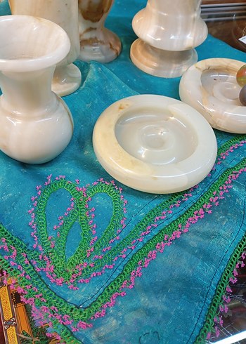 Antika Mermer Şekerlik - Görsel 17