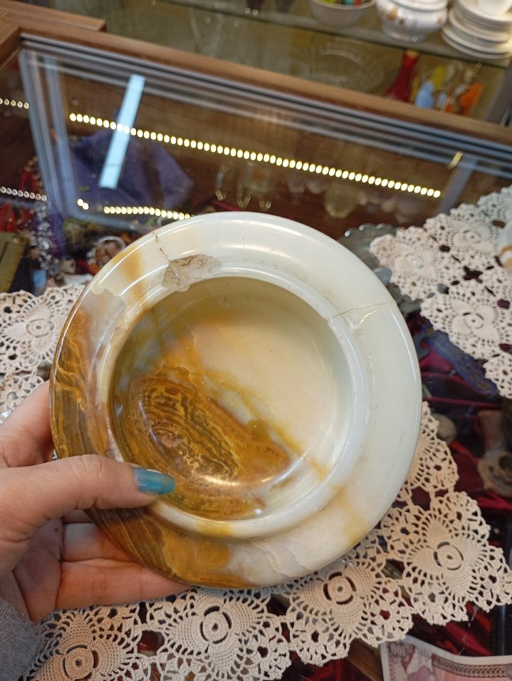 Antika Mermer Şekerlik - Görsel 5