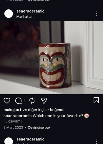 Seaera Büyük boy Kupa ve Fincan - Görsel 11