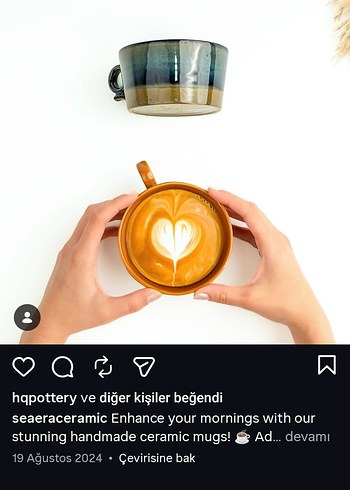 Seaera Büyük boy Kupa ve Fincan - Görsel 13