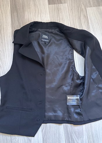 Zara Siyah Düğmeli Kadın Yelek