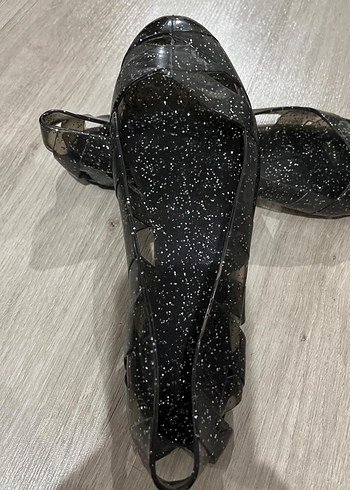 Parlak Siyah Stiletto Topuklu Kadın Babet - Görsel 3