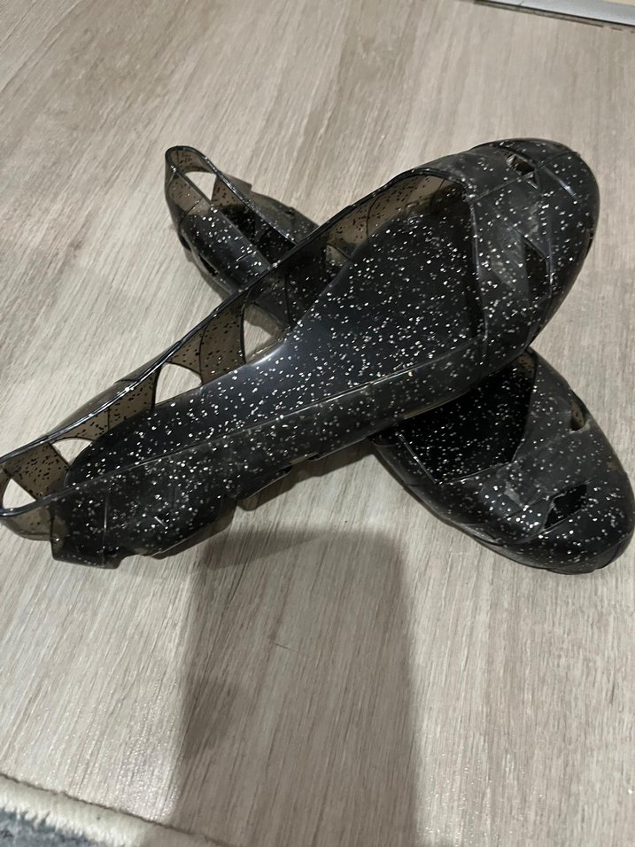 Parlak Siyah Stiletto Topuklu Kadın Babet - Görsel 2