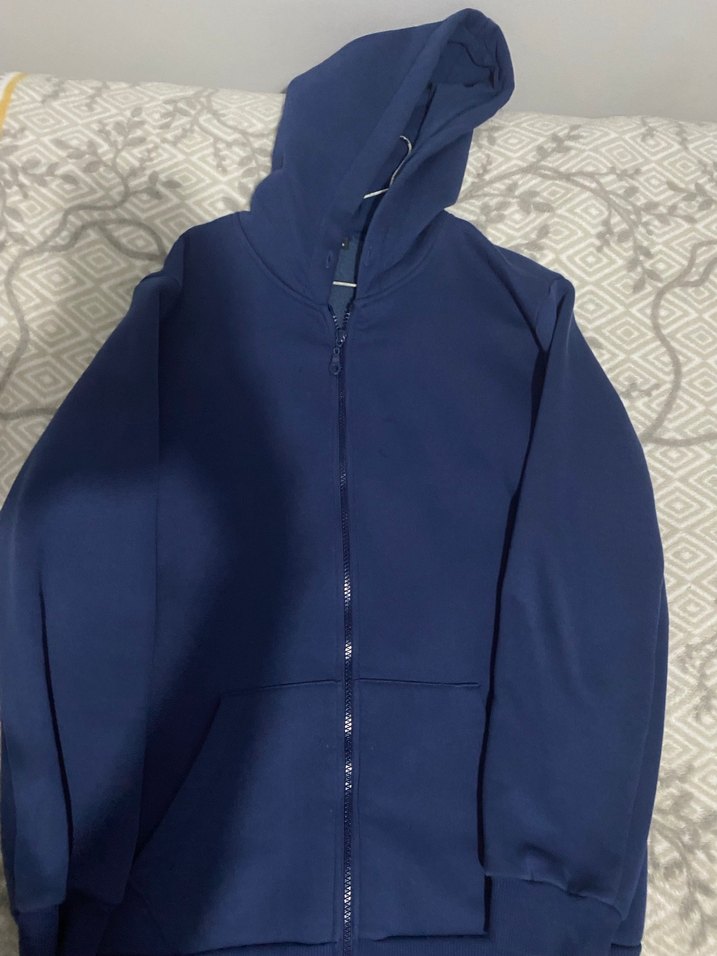 Lacivert Fermuarlı Oversize Sweatshirt - Görsel 2