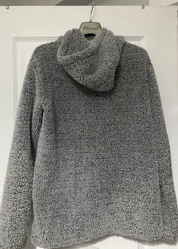 Gri Kadın Peluş Ceket - Görsel 2