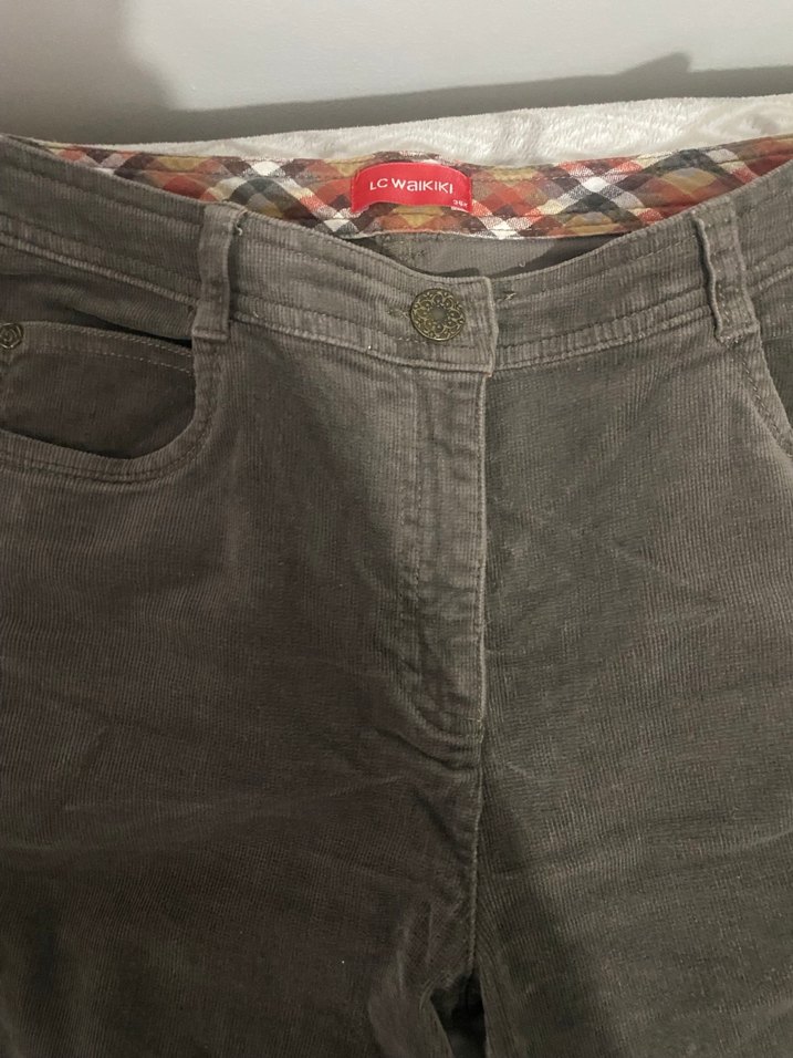 Kahverengi Kadın Pantolon Süet - Görsel 4