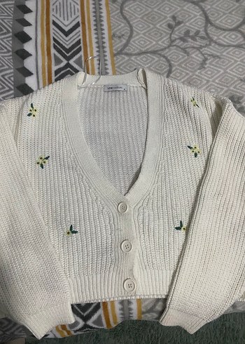 Beyaz Kadın Hırka - Görsel 3