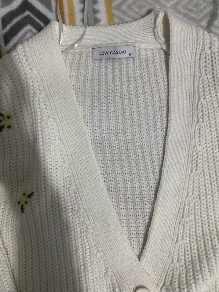 Beyaz Kadın Hırka - Görsel 2